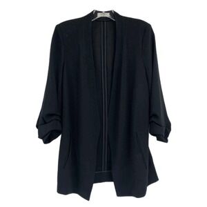 Babaton Black Power Hip Scrunch Sleeve Blazer Women's Size 8 Jacket  #A10-6